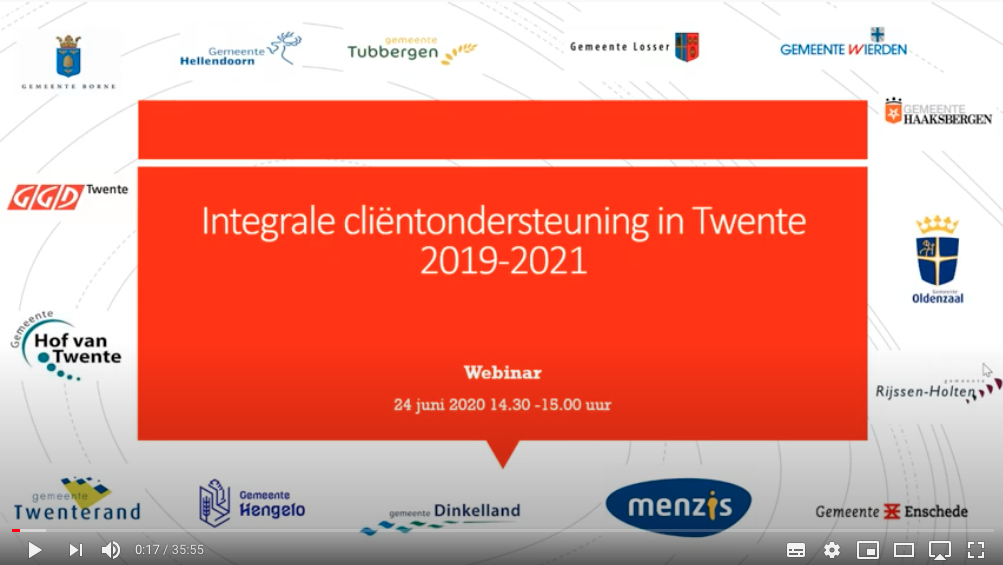 Webinar koploperproject cliëntondersteuning Twente 24 juni 2020