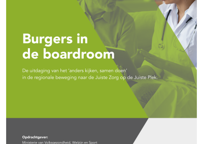 XpertiseZorg onderzoek “Burgers in de boardroom” aangeboden aan de Tweede Kamer